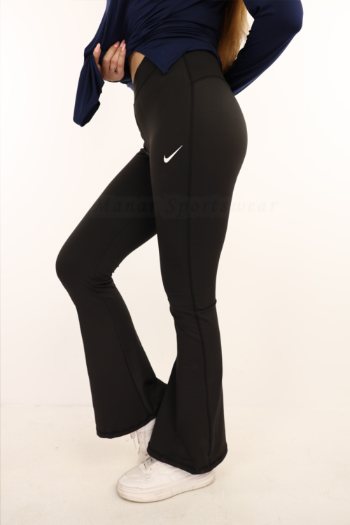 Flared Sports Pants – Black