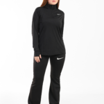 Half Zipper Flared Set