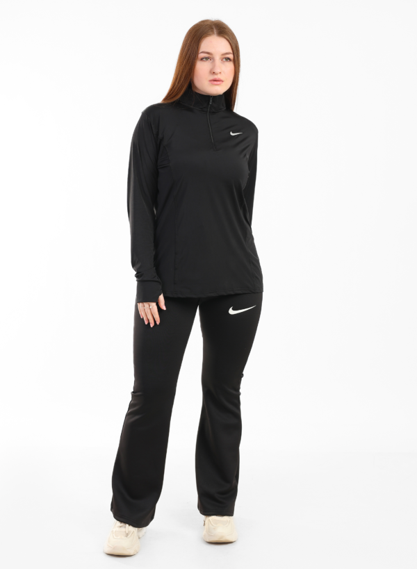 Half Zipper Flared Set (Half Zipper With Flare Pants)