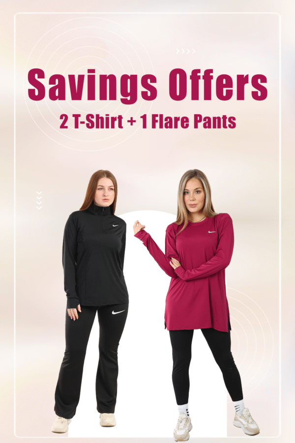 Saving Bundel ( 2Tshirts + Flare Pants )