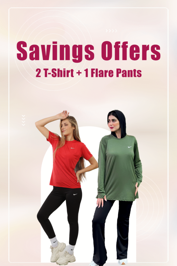 Saving Bundel ( 2Tshirts + Flare Pants )