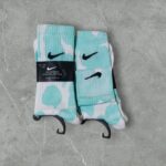 Tie Dye  Aqua Nike Socks - Image 2
