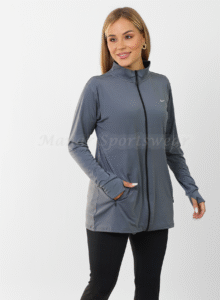 ⁦جاكت رياضي طويل بسوستة كاملة⁩ - الصورة ⁦6⁩