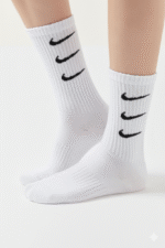 Nike Socks White - Long Triple Swoosh Edition