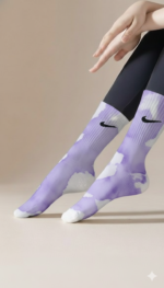 Tie Dye Purple Nike Socks - Image 3