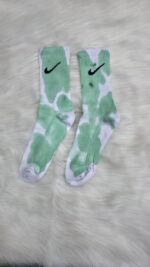 Green Tie Dye Nike Socks - Image 2