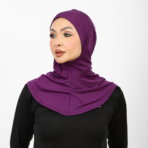 Flow Sports Hijab- Dark Purple - Image 2
