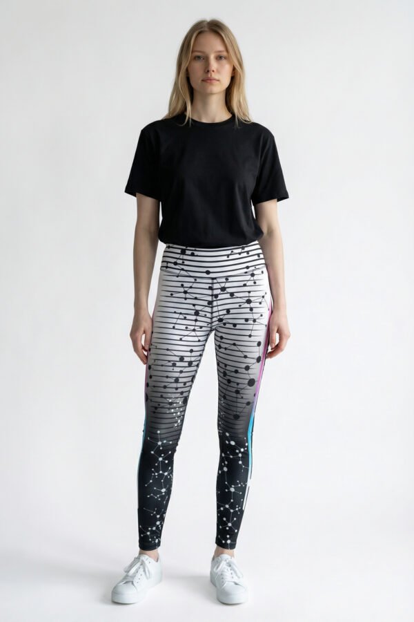 Neural  Abstract  Network Sports Leggings