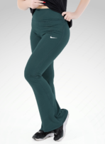 Emerald Teal Flared Sports Pants - Image 3
