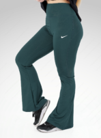 Emerald Teal Flared Sports Pants