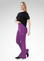Light Plum Flared Sports Pants - Image 4