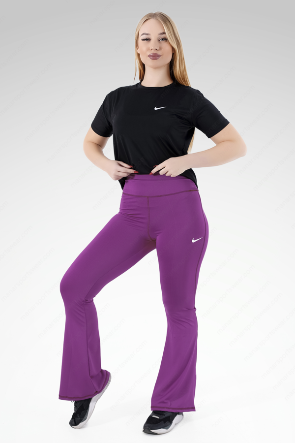 Light Plum Flared Sports Pants