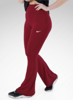 Burgundy Wine Flared Sports Pants