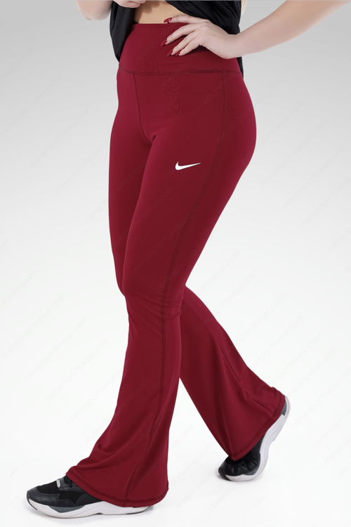 Burgundy Wine Flared Sports Pants