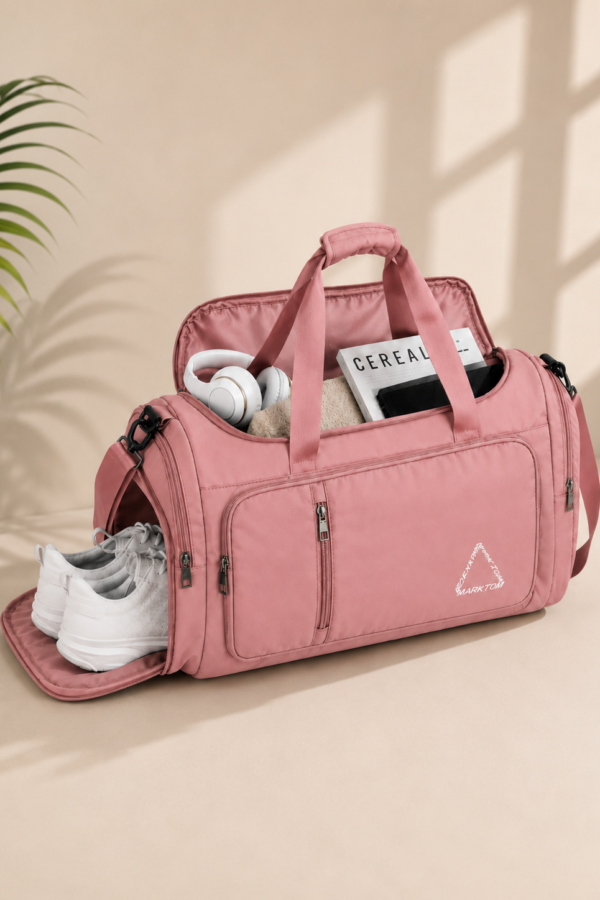 Motion Duffle Bag – Zip Front- Rose Pink