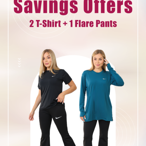 Saving Bundel ( 2Tshirts + Flare Pants )