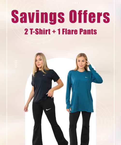 Saving Bundel ( 2Tshirts + Flare Pants )