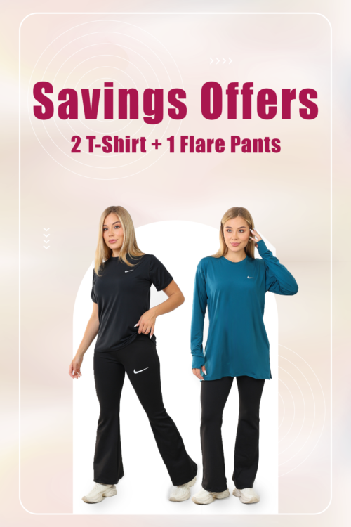 Saving Bundel ( 2Tshirts + Flare Pants )
