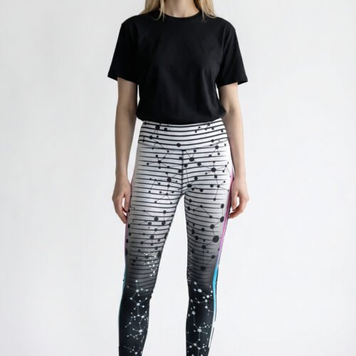 Neural  Abstract  Network Sports Leggings