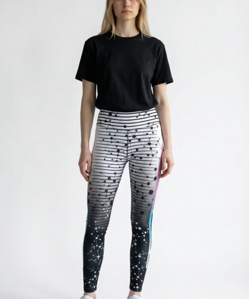 Neural Abstract Network Sports Leggings