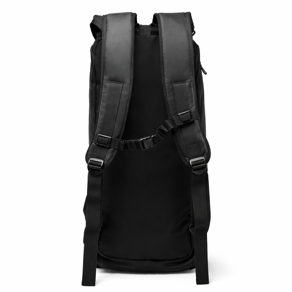Curve Front Motion Duffle Bag – Black - Image 7