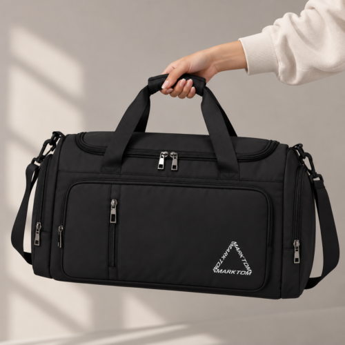 Motion Duffle Bag – Zip Front- Black