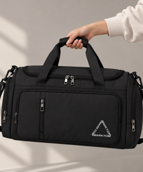 Motion Duffle Bag – Zip Front- Black