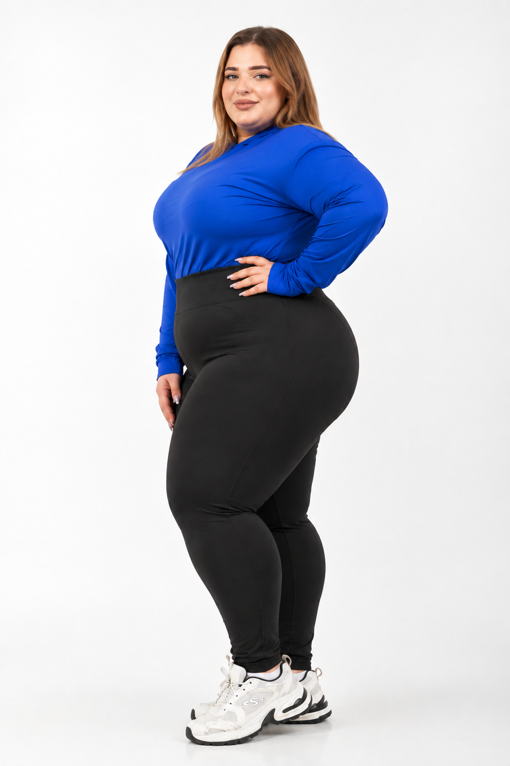 Curvy High-Waist Sports Leggings - Image 4