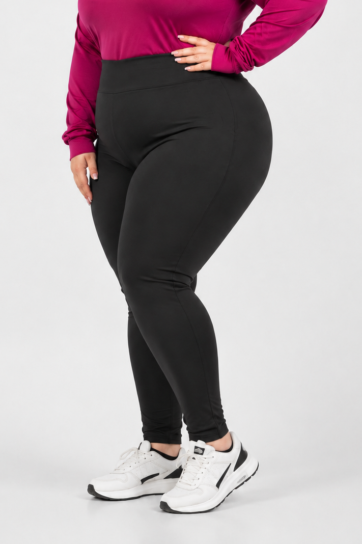 Curvy High-Waist Sports Leggings