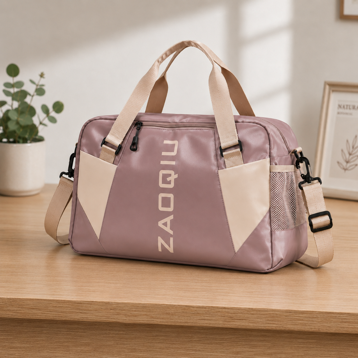 Kashmir-ZAQIU Weekender Travel Bag With Shoe Compartment