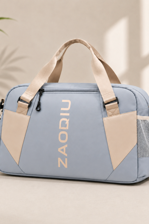 Light Gray-ZAQIU Weekender Travel Bag With Shoe Compartment