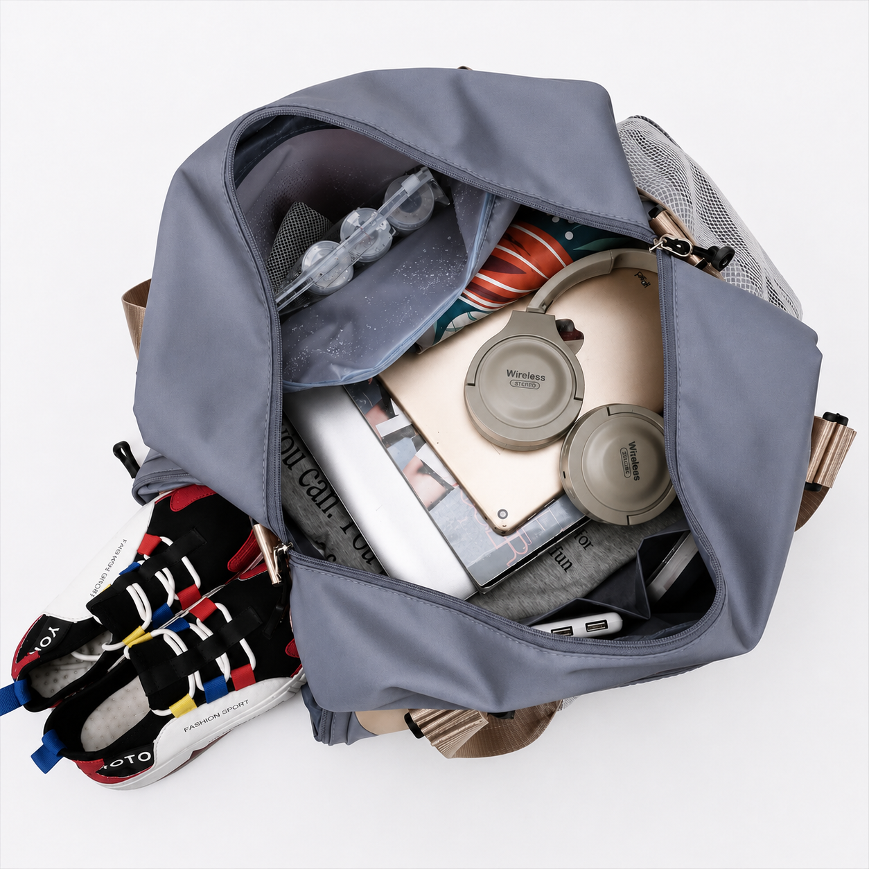 Ment Green -ZAQIU Weekender Travel Bag With Shoe Compartment - Image 5