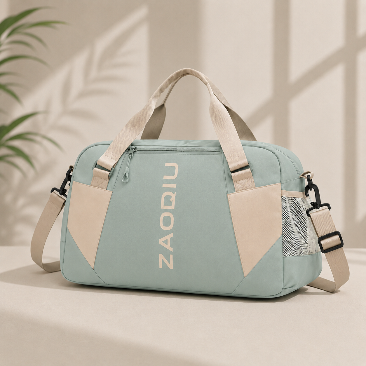 Ment Green -ZAQIU Weekender Travel Bag With Shoe Compartment