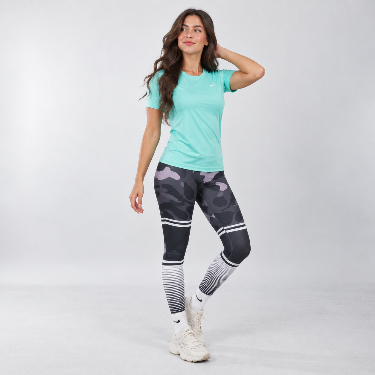 Camo Stripe Performance Leggings - Image 5