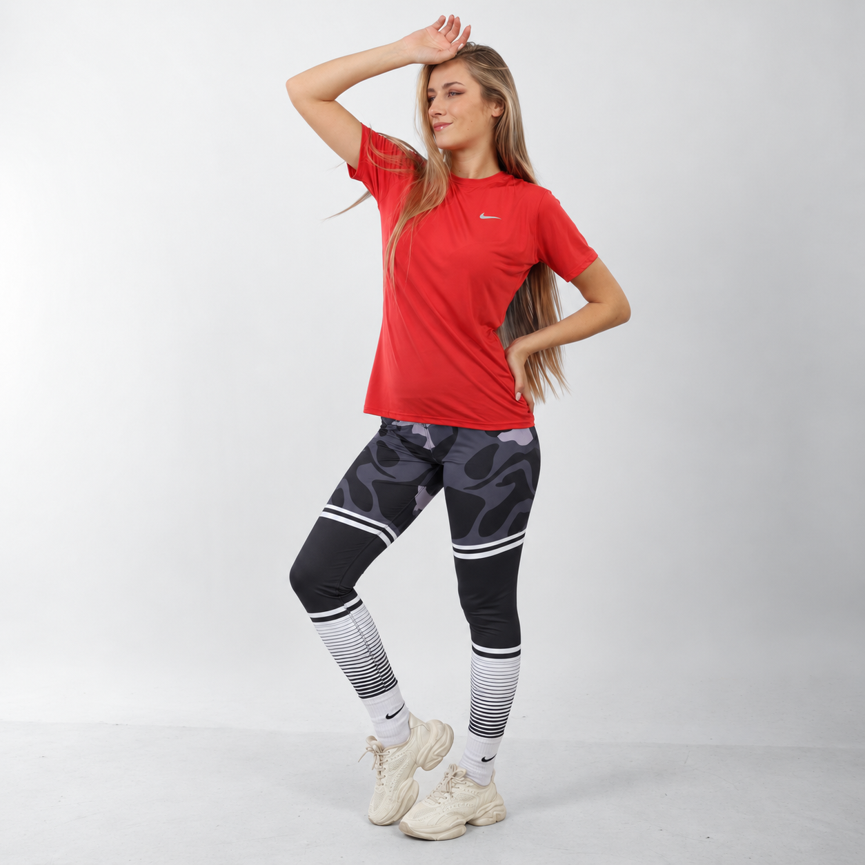 Camo Stripe Performance Leggings - Image 3