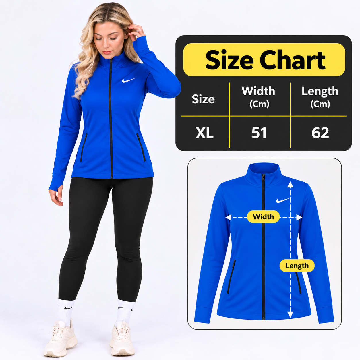 Active Flow Jacket - Blue - Zipped Pocket - Image 2