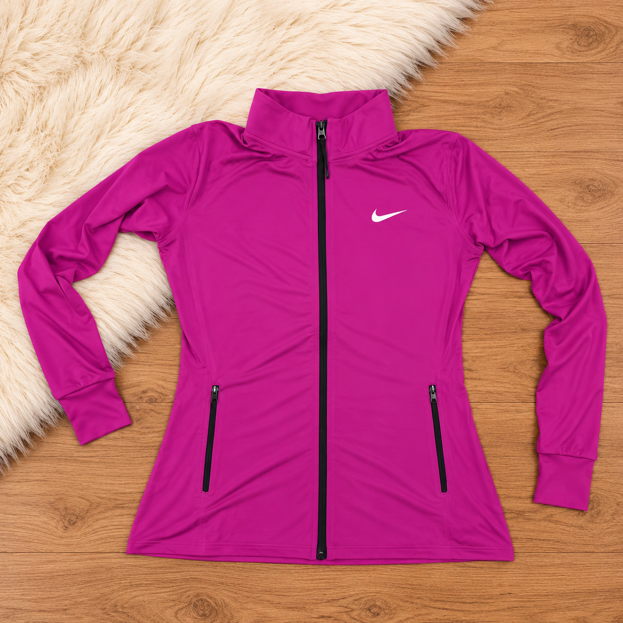 Active Flow Jacket - Magenta - Zipped Pocket - Image 3