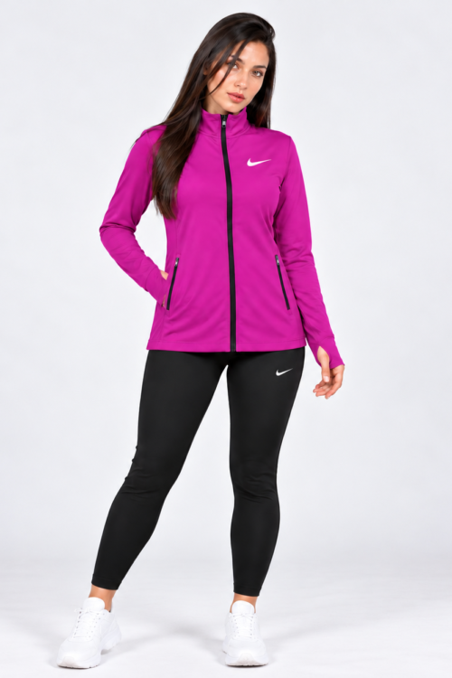 Active Flow Jacket – Magenta – Zipped Pocket