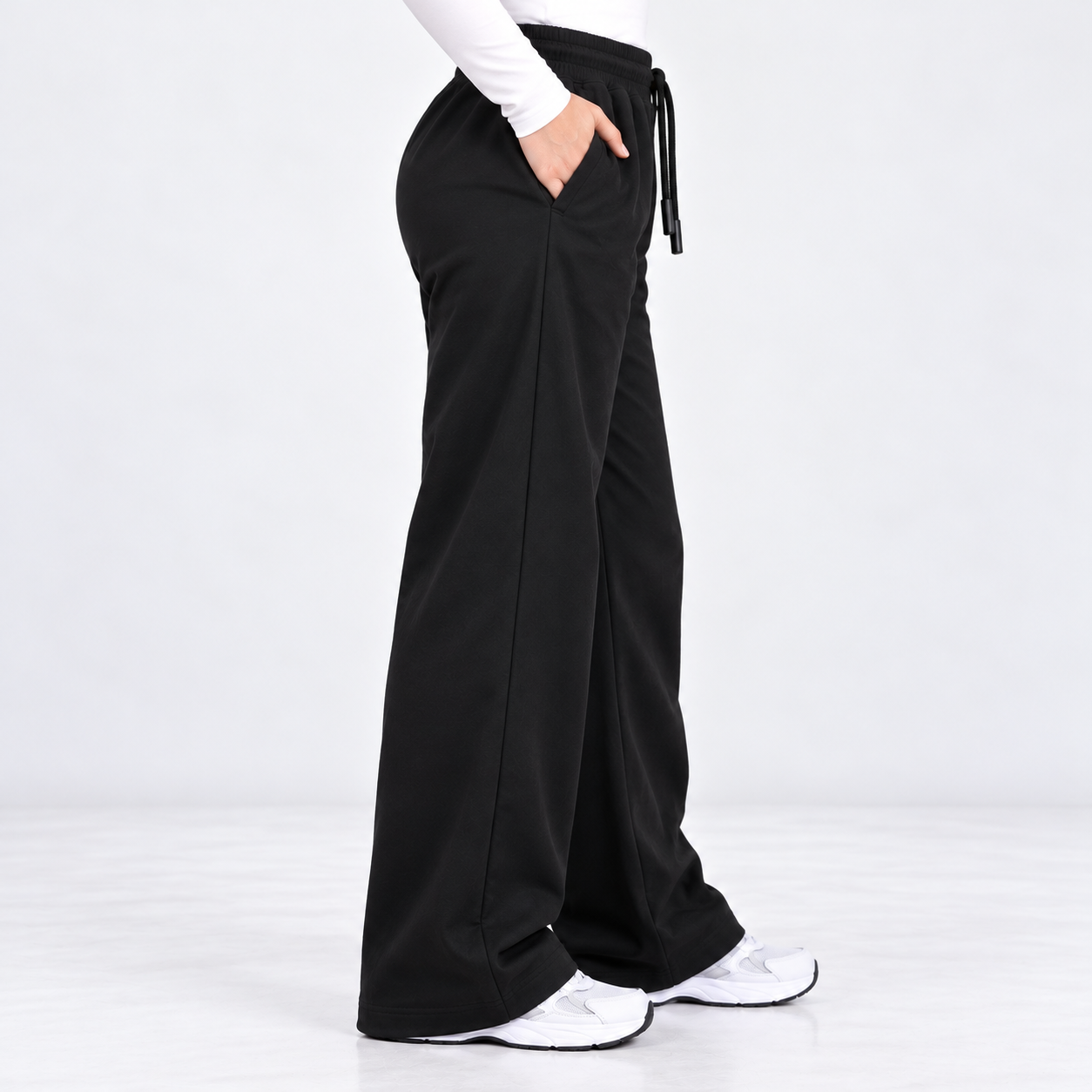 Black Motion Flex Straight Pants - Image 3